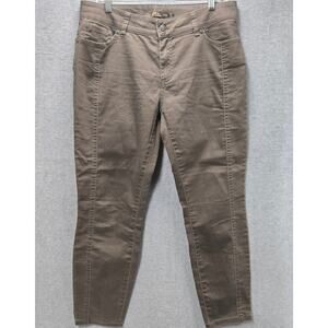 Prana Carlotta Brown Organic Cotton Crop Jeans Size 12